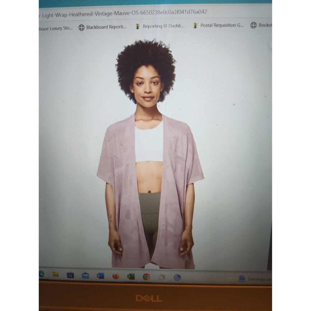 Lululemon "Find Your Way" Mauve Purple Heathered Wrap Top One Size